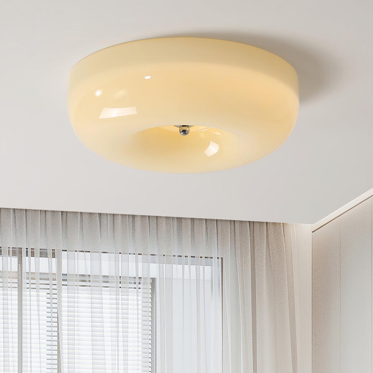 Cream Pudding Ceiling Light Fixture - Modern LED Bedroom Lighting for Living Room, Dining Room, Nursery & Home Decor