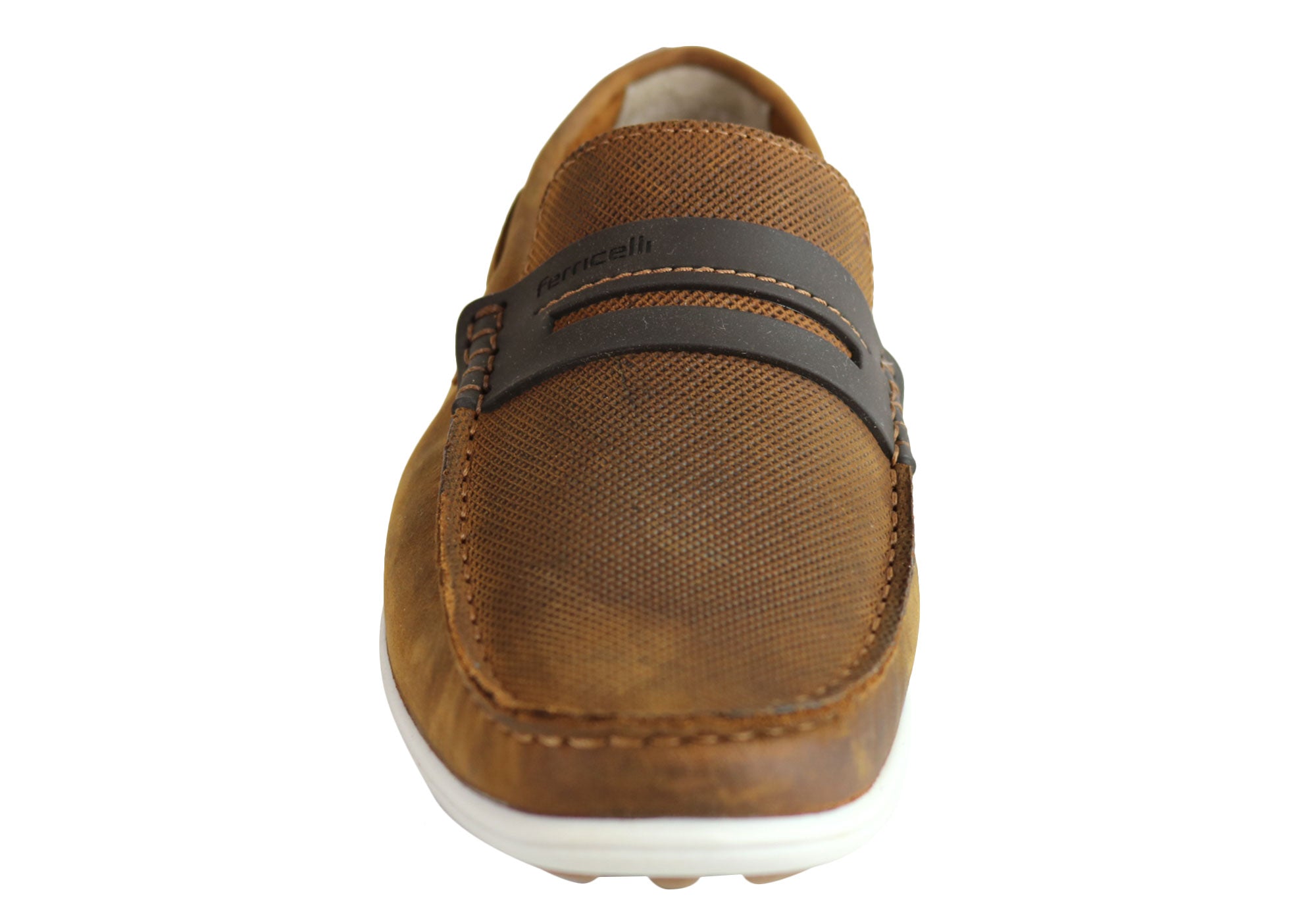Ferricelli Mitchell Men's Genuine Leather Casual Loafers - Handcrafted in Brazil - Comfortable Slip-On Shoes for Work, Travel & Everyday Wear