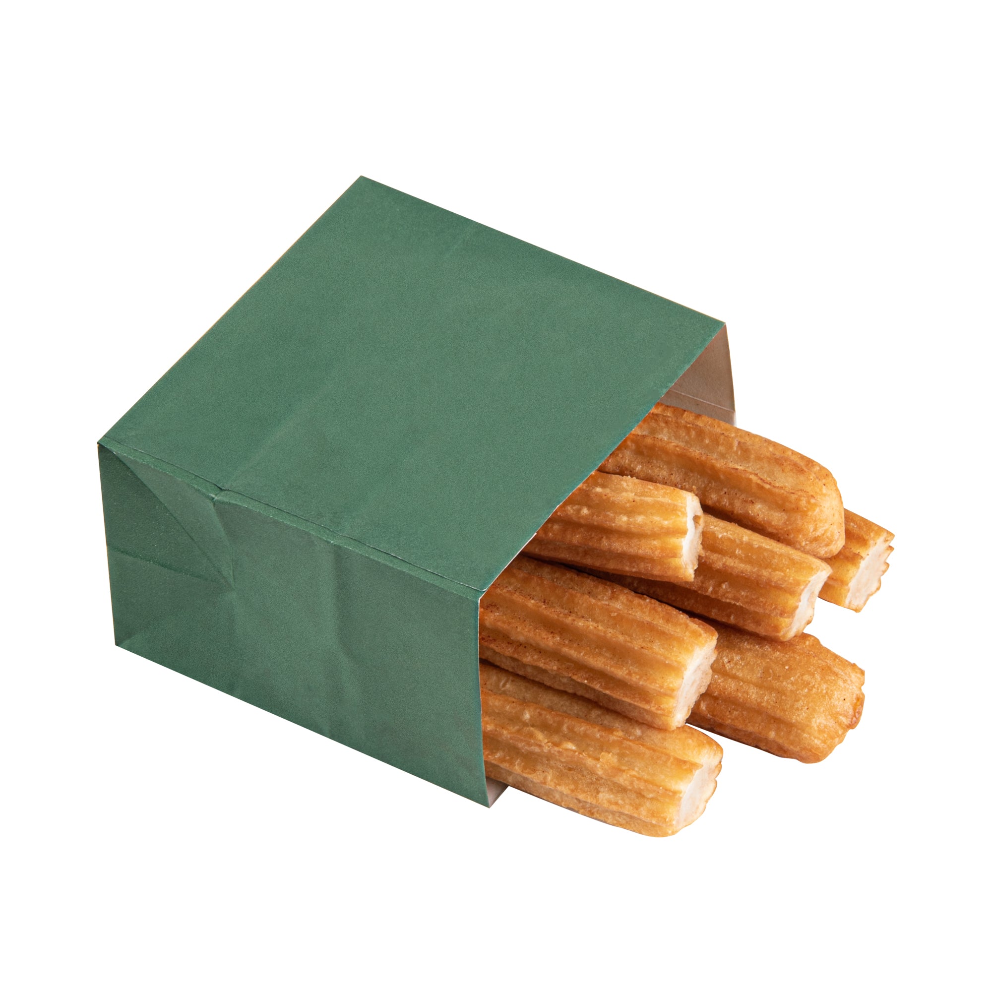 Eco-Friendly Forest Green Paper Snack Bags 3.75