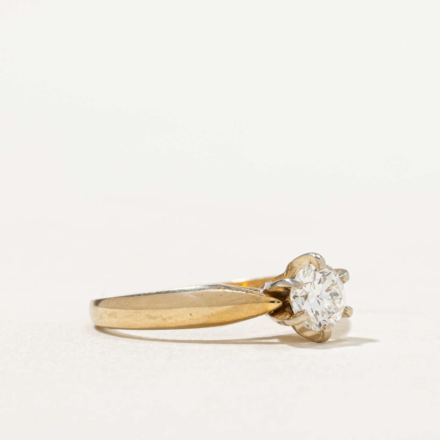 0.42ct Solitaire Diamond Engagement Ring for Women - Size 5 | Classic Elegant Wedding Band | Perfect for Proposals, Anniversaries & Special Occasions