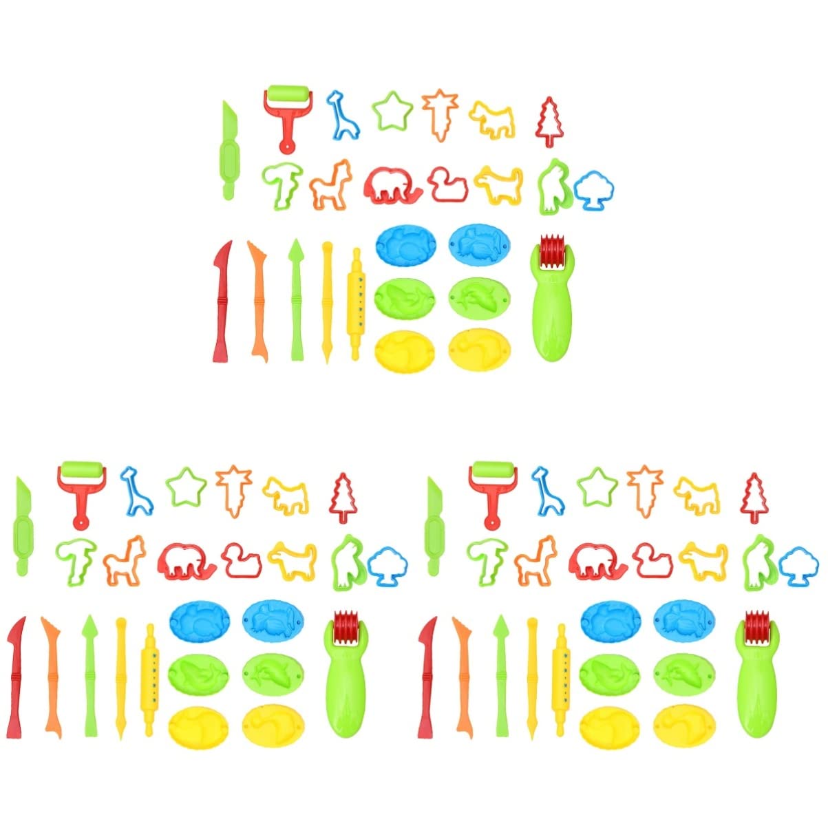 NOLITOY 3-Piece Kids Clay Dough Tools Set - Plasticine Molds & Play Utensils for Creative Fun | Perfect for Arts & Crafts, Birthday Gifts & Preschool Learning Activities