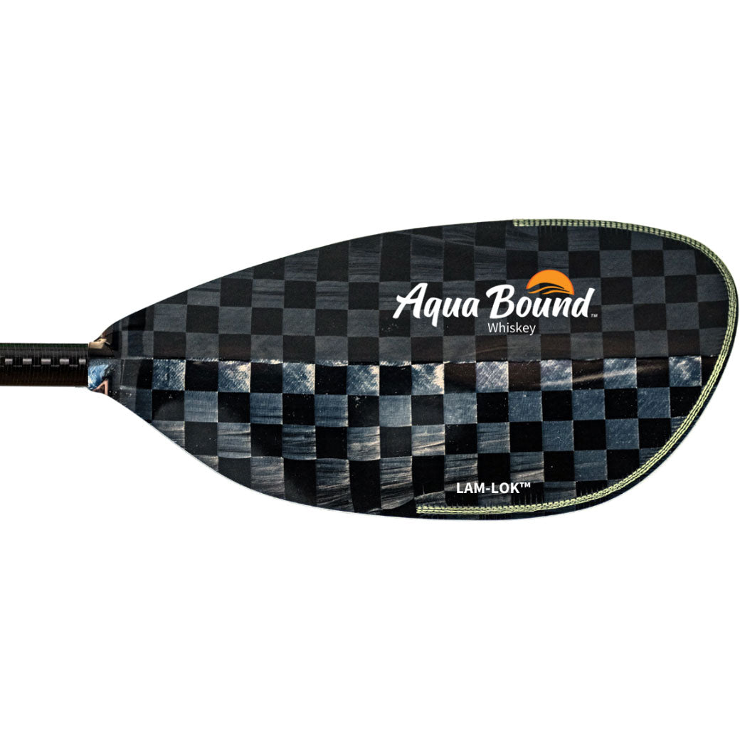 Aqua Bound Whiskey Carbon Straight Shaft Versa Lok 2-Piece Kayak Paddle - Lightweight & Durable for Touring, Fishing & Recreational Kayaking