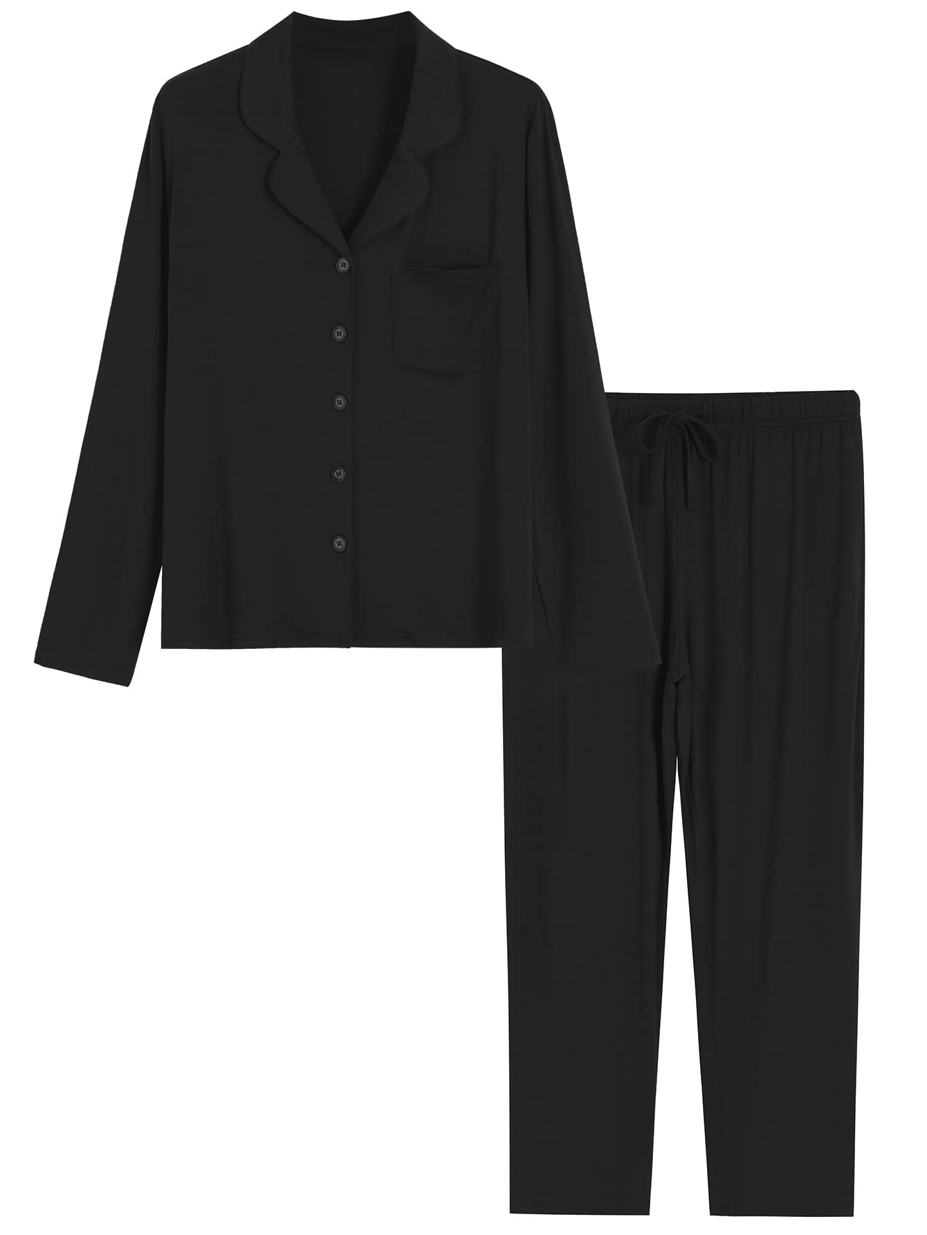 Women's Petite Pajama Set - Soft Short Sleeve Top & Comfy Pants for Sleepwear, Lounge & Travel - Perfect for Petite Women (S-XXL)
