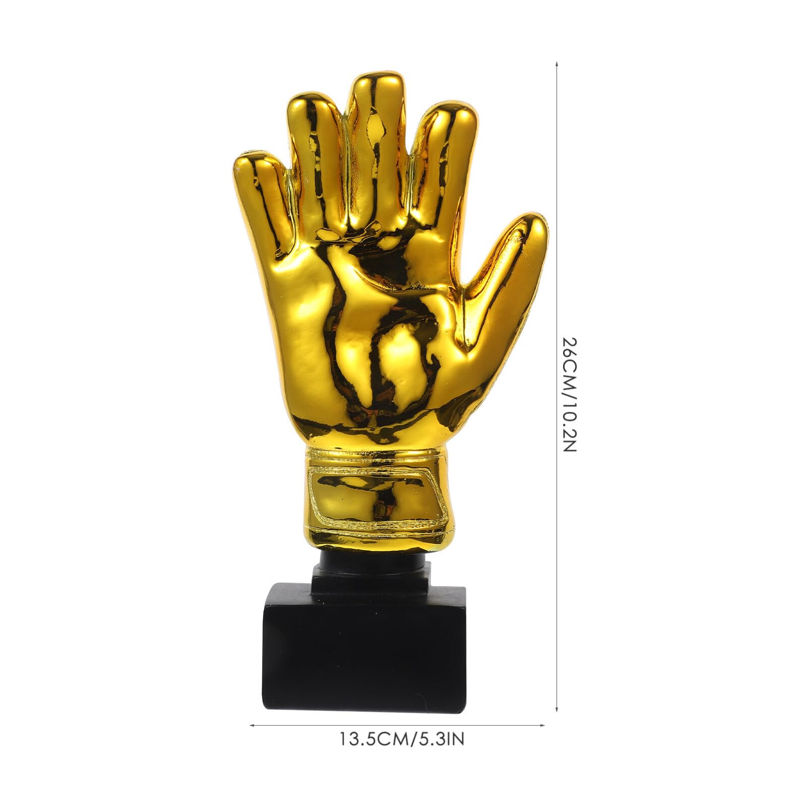 Gold Plated Goalkeeper Trophy Cup with Resin Base - Soccer Goalie Gloves Design for Awards, Prizes & Tournaments | Perfect for Soccer Matches, Sports Banquets & Championship Celebrations