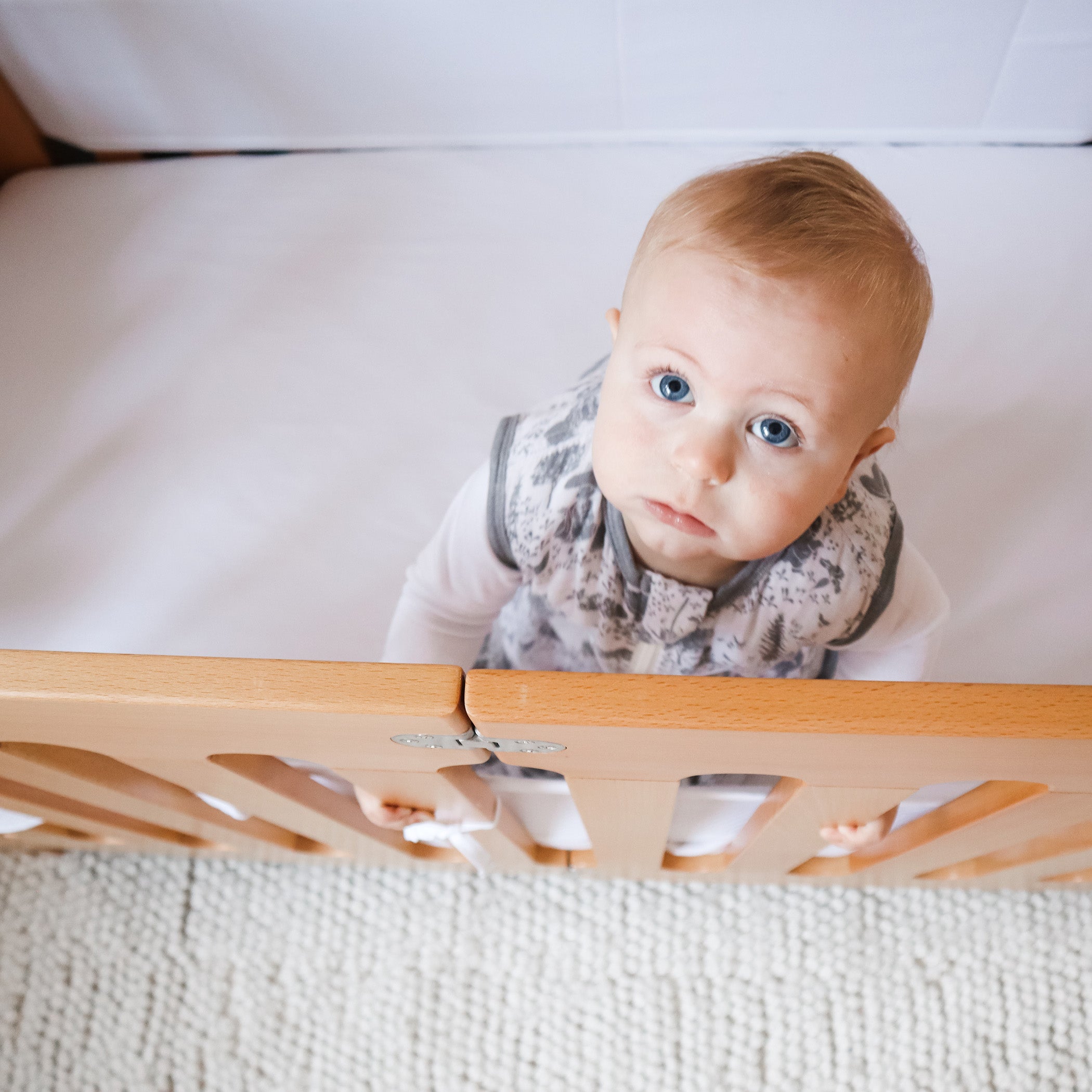 Breathe Easy® White Cot Liner - Soft, Breathable Baby Crib Mattress Cover for Safe & Comfortable Sleep - Perfect for Nursery, Daycare & Travel