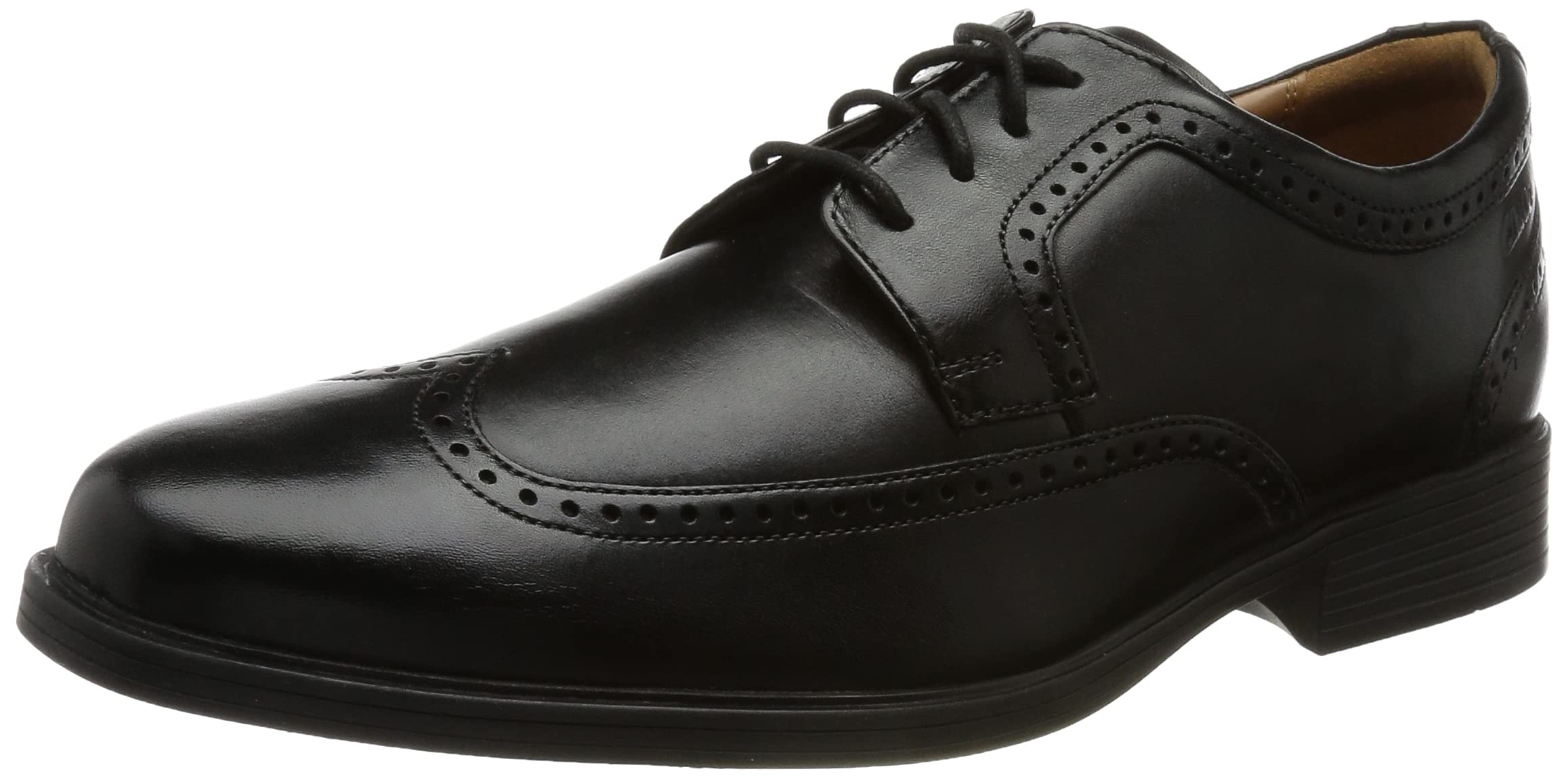 Clarks Men's Whiddon Wing Oxford Shoes - Classic Leather Dress Shoes for Business & Formal Occasions | Comfortable Slip-On Style for Office, Wedding & Professional Events