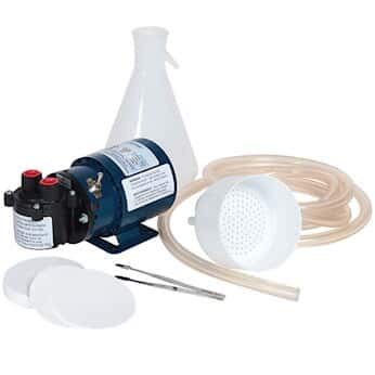 Cole-Parmer Vacuum Filtration Kit with 0.2um Pore Filters & 120V Pump for Laboratory, Water Testing, and Sterile Sample Preparation