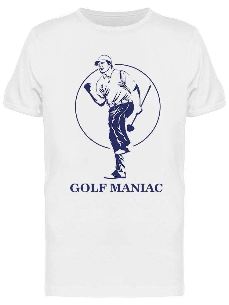 Smartprints Golf Maniac Tee for Men - Premium Performance Golf Shirt for Comfort & Style - Perfect for Golf Courses, Driving Range & Casual Wear