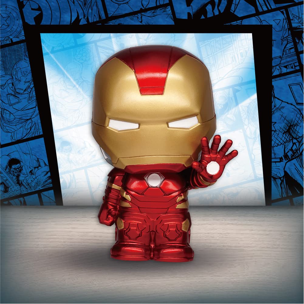 Marvel Iron Man Figural Bank - Collectible Superhero Money Box for Kids & Adults | Perfect for Home Decor, Office Desk, and Marvel Fan Gifts
