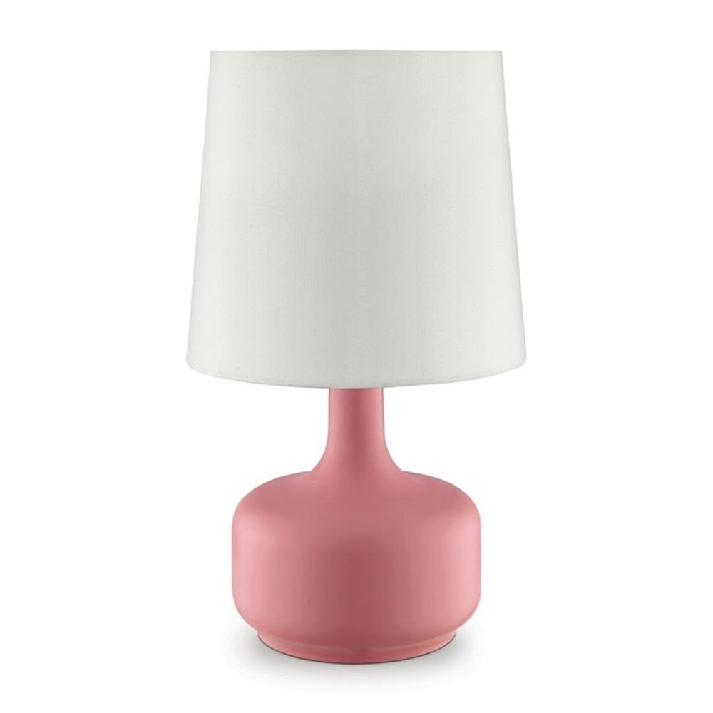 Modern Pink Metal Base Table Lamp by Furniture of America - Perfect for Bedroom, Living Room & Office Decor