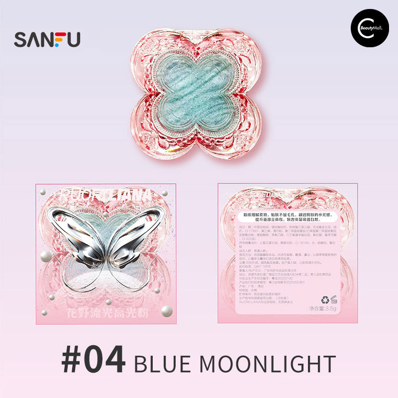 SANFU Ruori Liana Starlight Highlighter - Glow Makeup for Face & Body, Vegan & Cruelty-Free - Perfect for Night Out, Festival & Photo Shoots