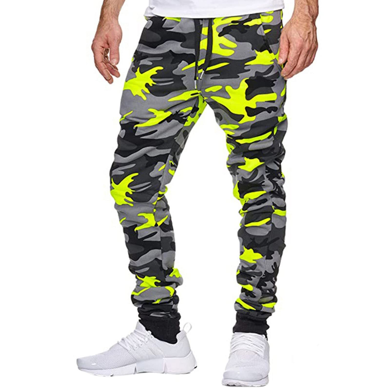 Men's Camouflage Print Jogging Pants - Breathable Fitness Leggings for Running, Gym & Casual Wear | Stretchable Workout Trousers for Active Lifestyle