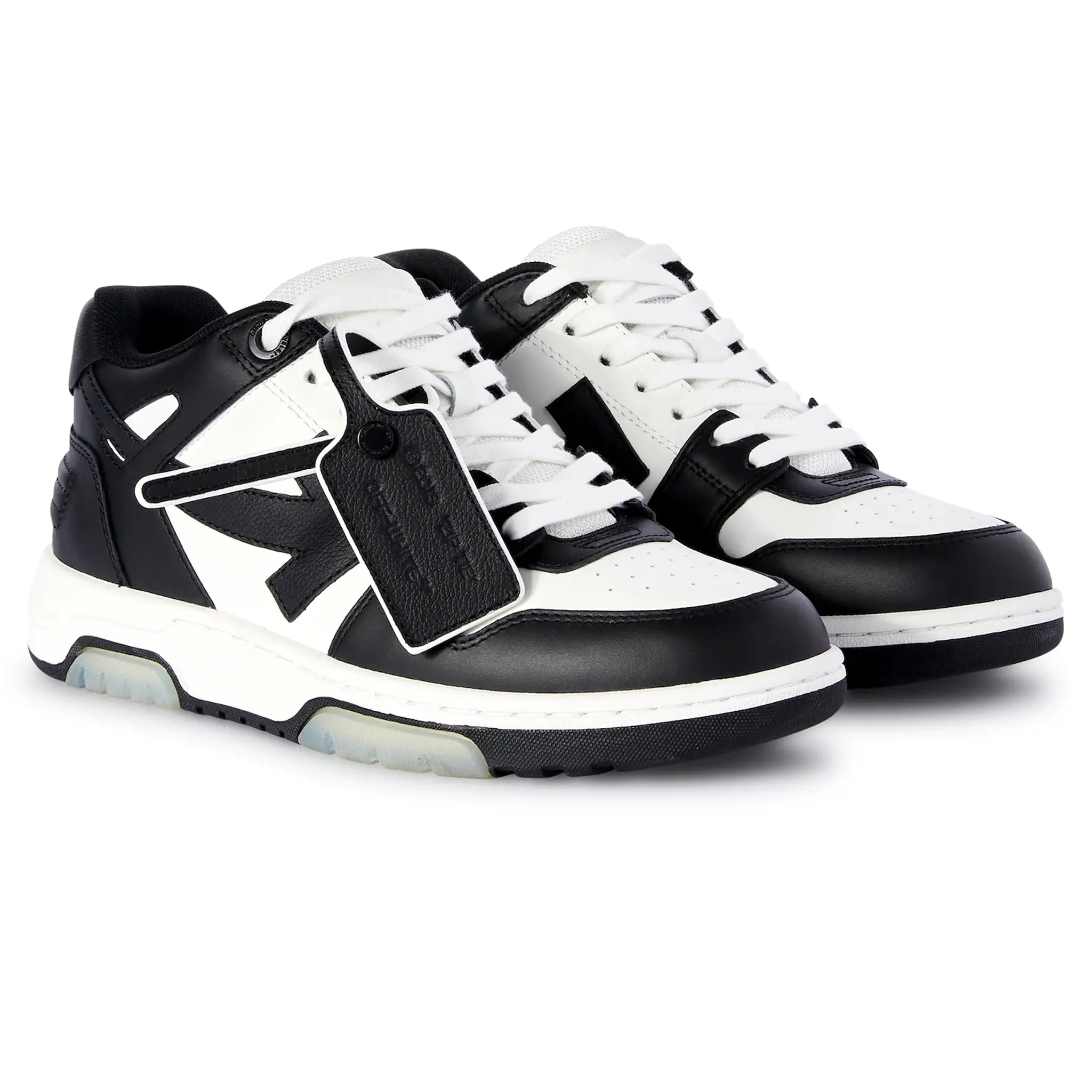 Off White Out Of Office Black & White Sneakers for Men & Women - Stylish Casual Shoes for Walking, Running & Everyday Wear