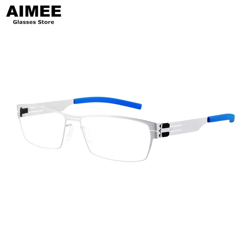 Aimee Women's Full Rim Square Screwless Steel Eyeglasses Frame 5083 - Lightweight & Durable Glasses for Work, Reading & Fashion