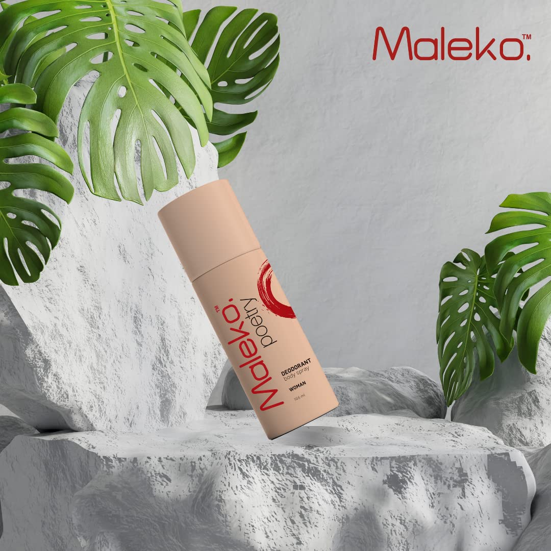 Maleko Women's Deodorant Body Spray - 5.6oz (165ml) | Long-Lasting Fragrance for Daily Freshness & Confidence | Perfect for Workouts, Office & Everyday Use