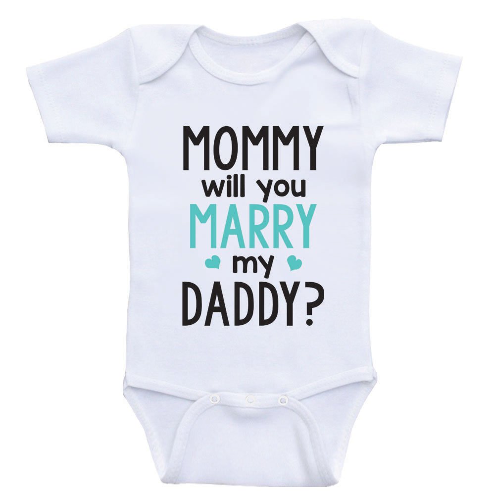 Adorable Proposal Baby Clothes - 'Mommy Will You Marry My Daddy' Baby Bodysuits - Perfect for Proposal Announcements, Gender Reveals & Family Photo Shoots