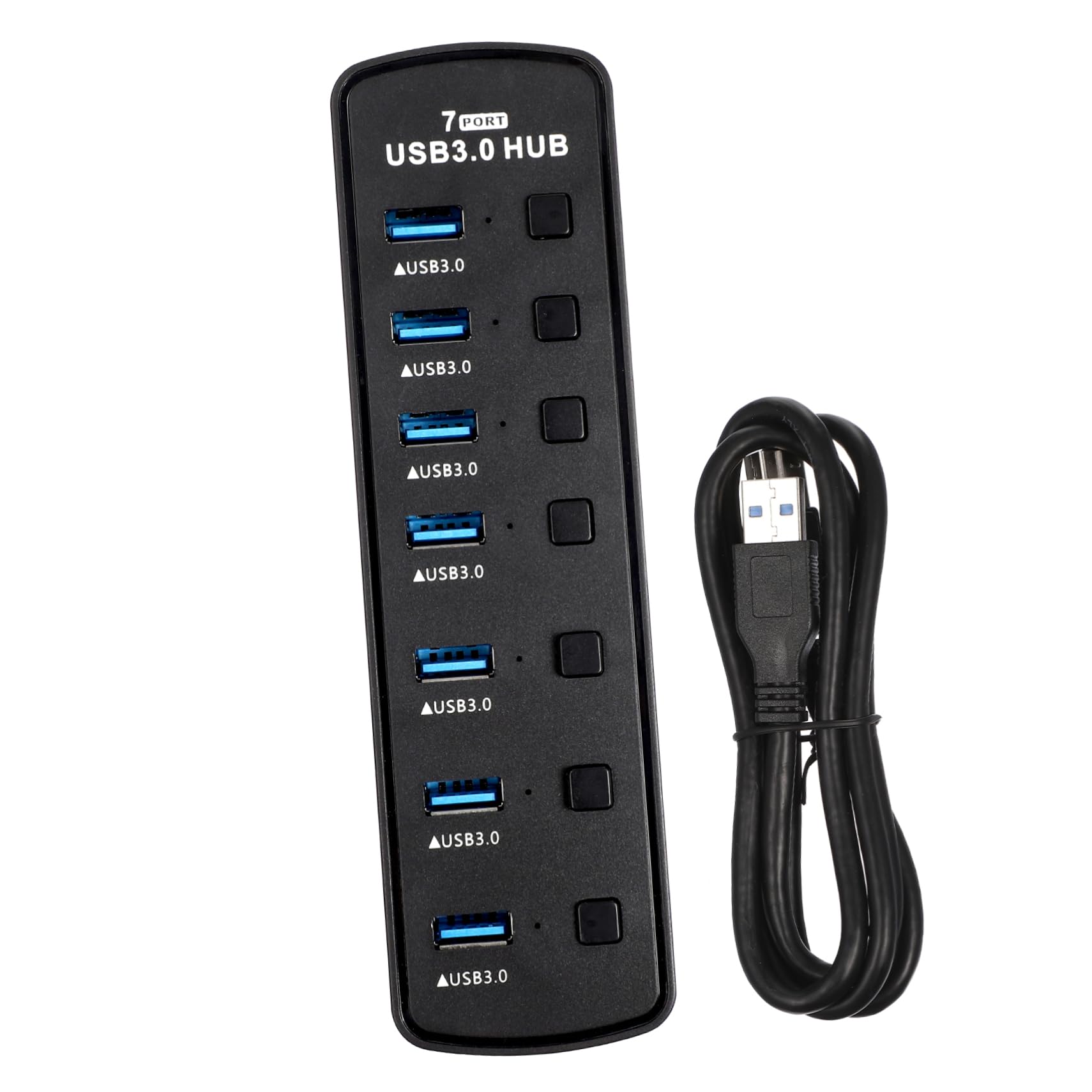 Gatuida 7-Port USB 3.0 Hub - High Speed Data Transfer USB Splitter Adapter for Laptop, PC, MacBook - Perfect for Home Office, Gaming & Charging Multiple Devices