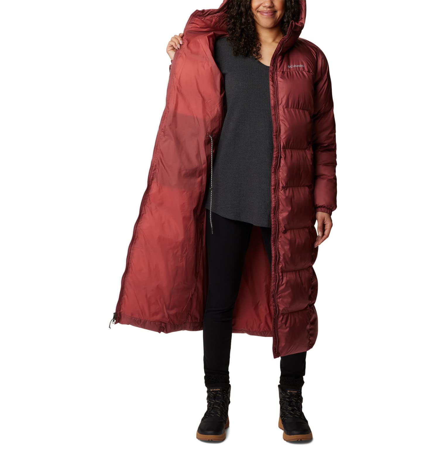 Columbia Women's Puffect Long Jacket - Waterproof Winter Coat with Omni-Heat, Lightweight & Warm for Outdoor Activities, Hiking, Skiing & Daily Wear