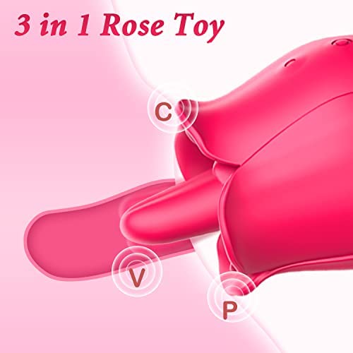 Premium Rose Clitoral Vibrator for Women - Rechargeable G-Spot & Clitoris Stimulator, Waterproof Adult Sex Toy for Couples & Solo Play - Perfect for Sensual Massage, Foreplay & Intimate Moments