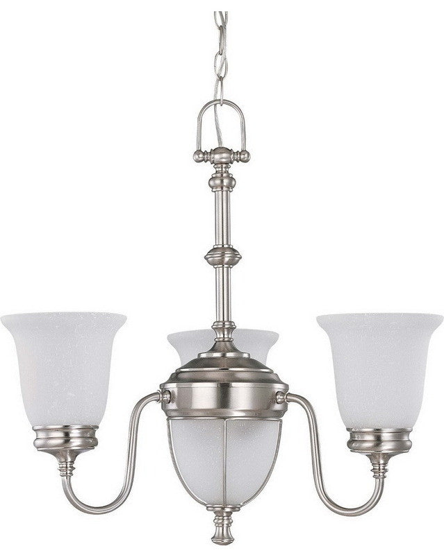 Nuvo Lighting 60 2804 Salem Collection 5-Light Chandelier in Brushed Nickel Finish - Elegant Dining Room & Entryway Lighting Fixture for Home Decor