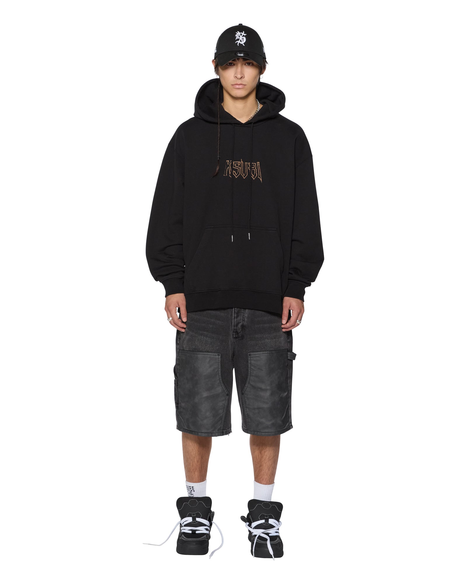 KINGDOM BIGGIE HOODIE JET BLACK - Premium Oversized Streetwear Hooded Sweatshirt for Men & Women | Perfect for Casual Wear, Gym, and Outdoor Activities