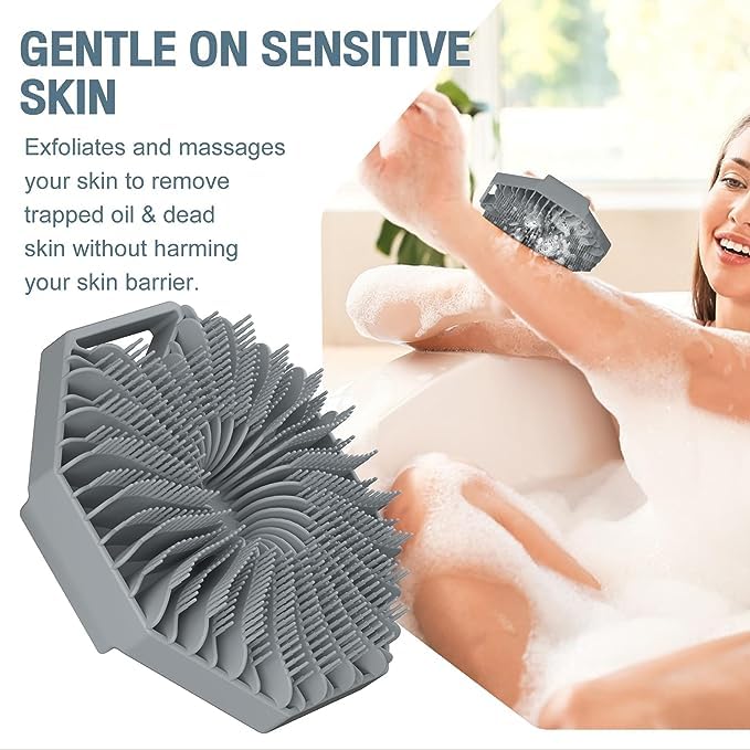 ETTA® Upgraded Silicone Body Scrubber Brush - Exfoliating Skin & Baby Bath Brush for Gentle Cleansing | Soft Massage & Skin Renewal | Perfect for Shower, Spa & Sensitive Skin Care (Multicolor)