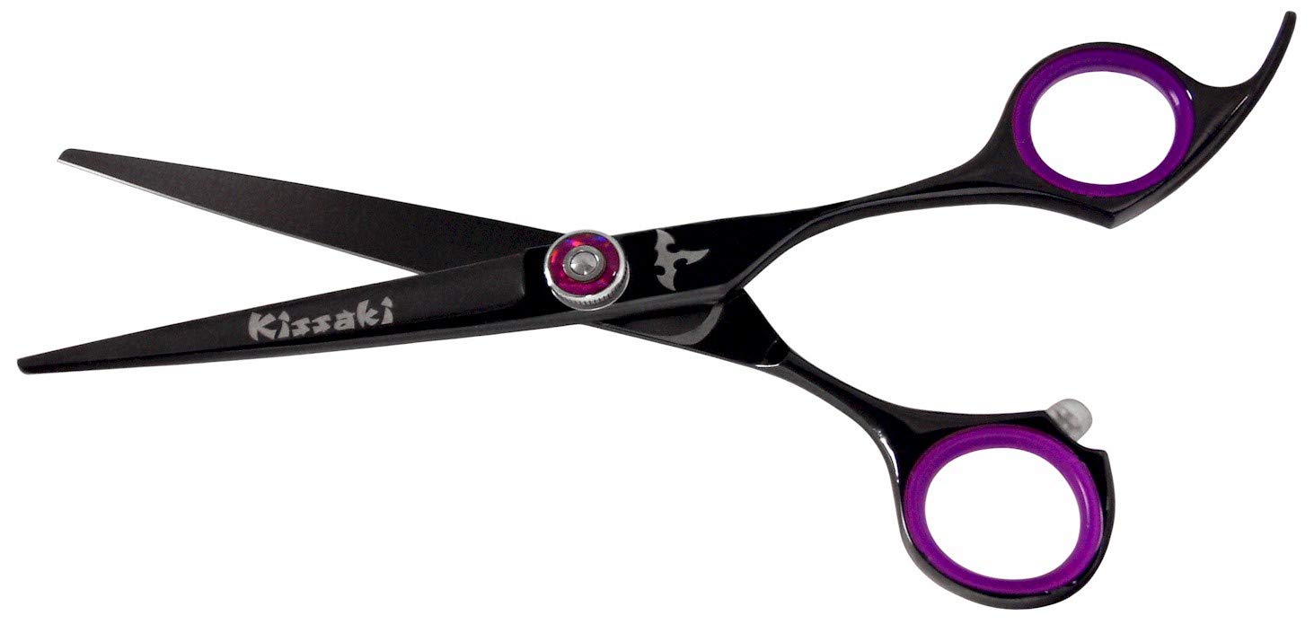Professional Hair Cutting Scissors - Kissaki KT06 Black Titanium 6.0