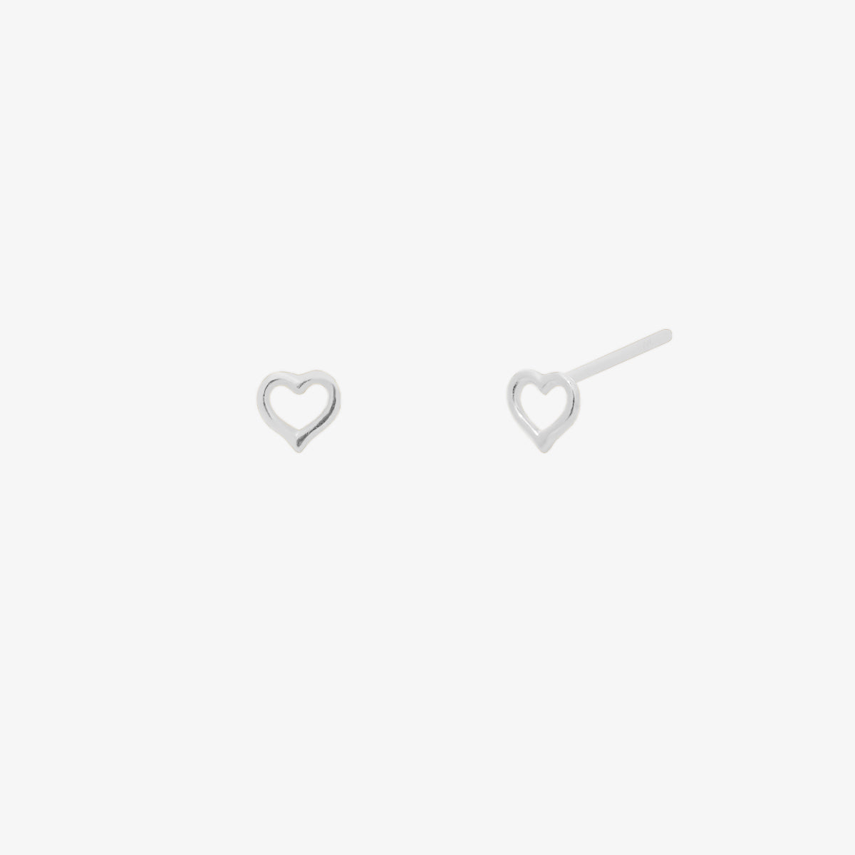 Line Heart Stud Earrings - Minimalist Dainty Gold Plated Jewelry for Women - Perfect for Valentine's Day, Anniversary Gifts & Everyday Wear