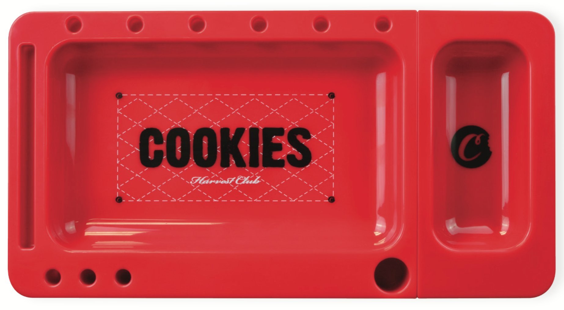 Unisex Rolling Tray 2.0 - Premium Red Cookie Rolling Tray for Herbs & Smoking Accessories | Perfect for Rolling Papers, Grinders & Stash Storage