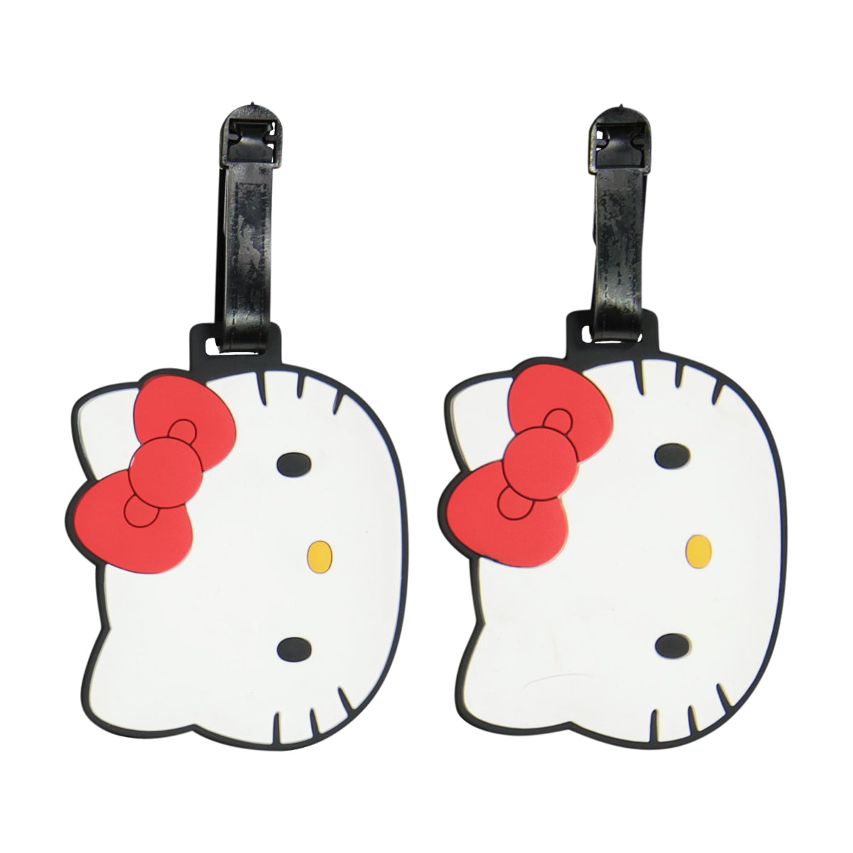 Hello Kitty Luggage Tags - 2-Piece White Travel Bag ID Set for Suitcases, Backpacks & Carry-Ons - Perfect for Air Travel, Vacation & Business Trips