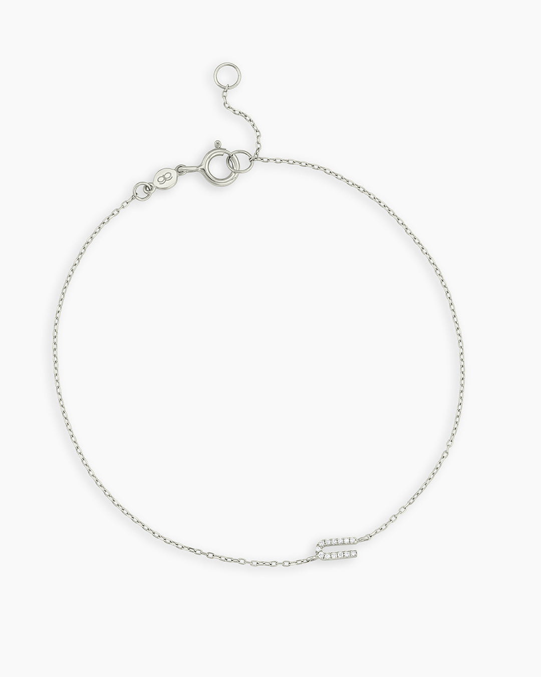 Diamond Pavé Alphabet Bracelet - Personalized Initial Letter Bracelet for Women, Sterling Silver or Gold Plated, Elegant Gift for Birthday, Anniversary, Valentine's Day | Perfect for Everyday Wear & Special Occasions