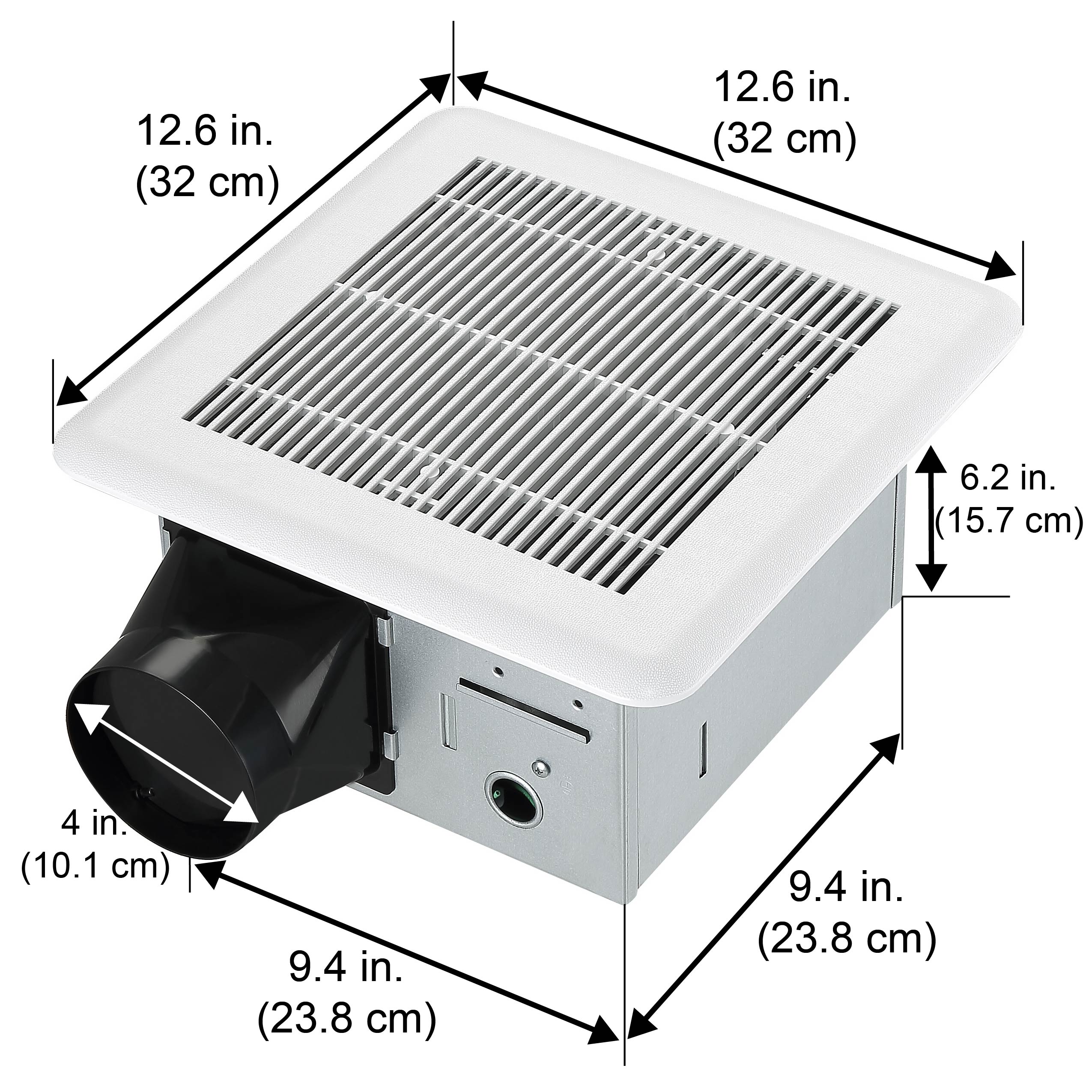 Roomside 110 CFM ENERGY STAR Certified Bathroom Exhaust Fan - Quiet Ventilation for Moisture & Odor Removal - Perfect for Bathrooms, Laundry Rooms & Small Kitchens