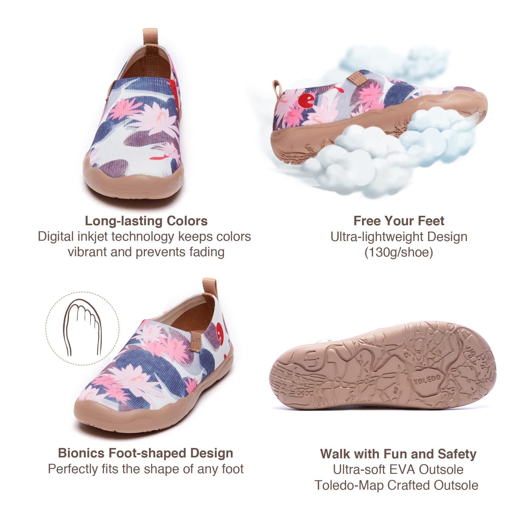 UIN Kids' National Gallery Art Painted Travel Shoes - Waterproof & Comfortable Sneakers for Boys & Girls | Museum-Inspired Walking Shoes for School, Travel & Outdoor Adventures