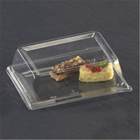 Koyal 120-Pack Clear Rectangle Plate Dome Lids 7.5