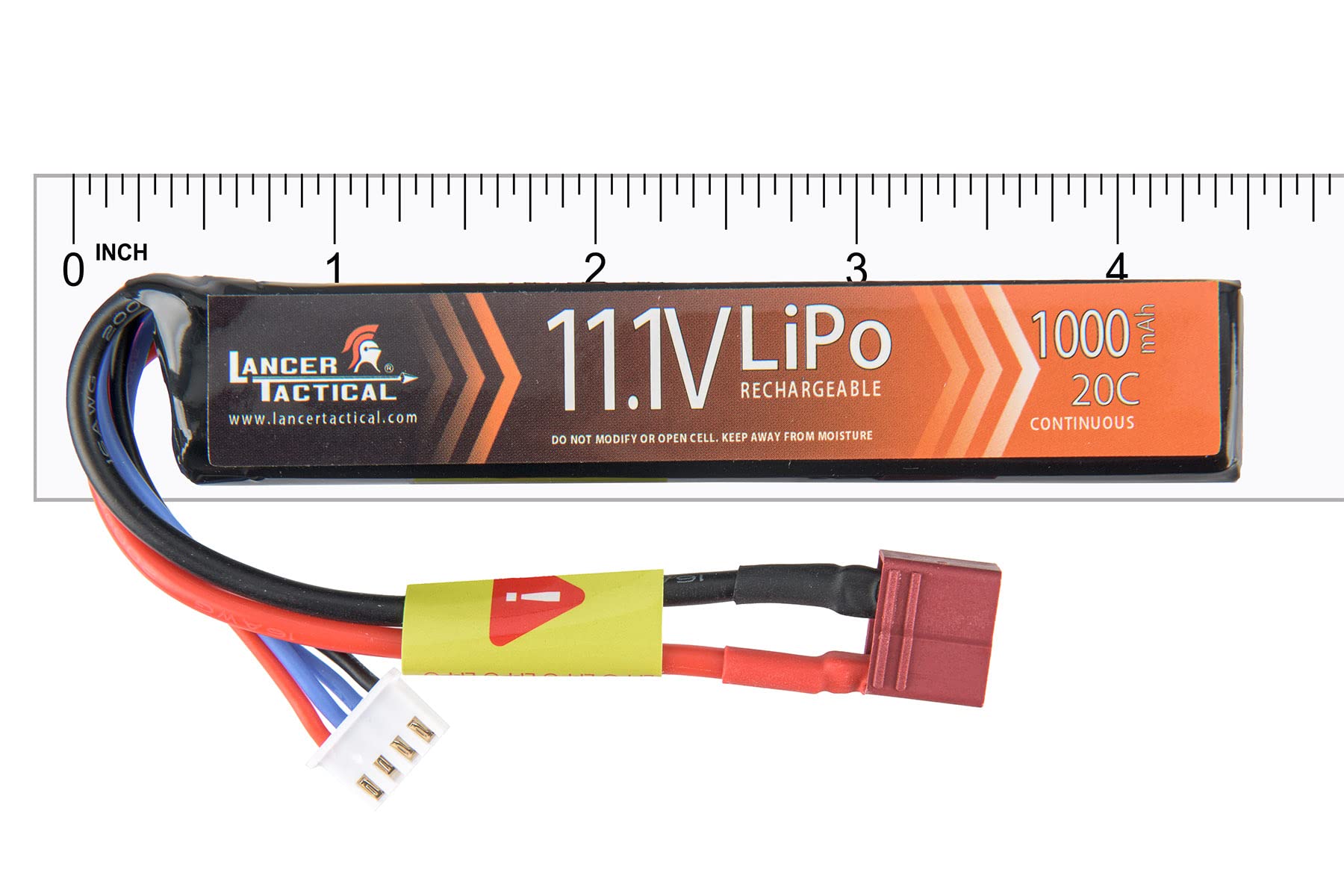 Lancer Tactical 11.1V 1000mAh 20C LiPo Rechargeable Battery Pack with LCD Balance Charger - 2 Pack for Airsoft AEGs, Lancer Gen 3, Proline, Hybrid - Perfect for Airsoft Battles and Extended Gameplay