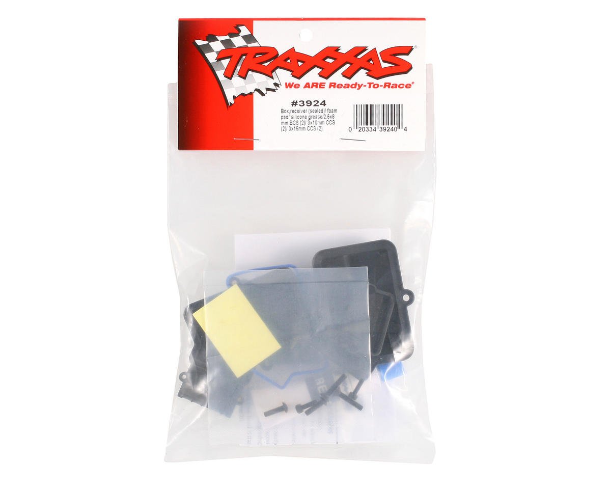 Traxxas 3924 Waterproof Receiver Box with Seals & Hardware - Perfect for RC Cars, Boats & Off-Road Vehicles