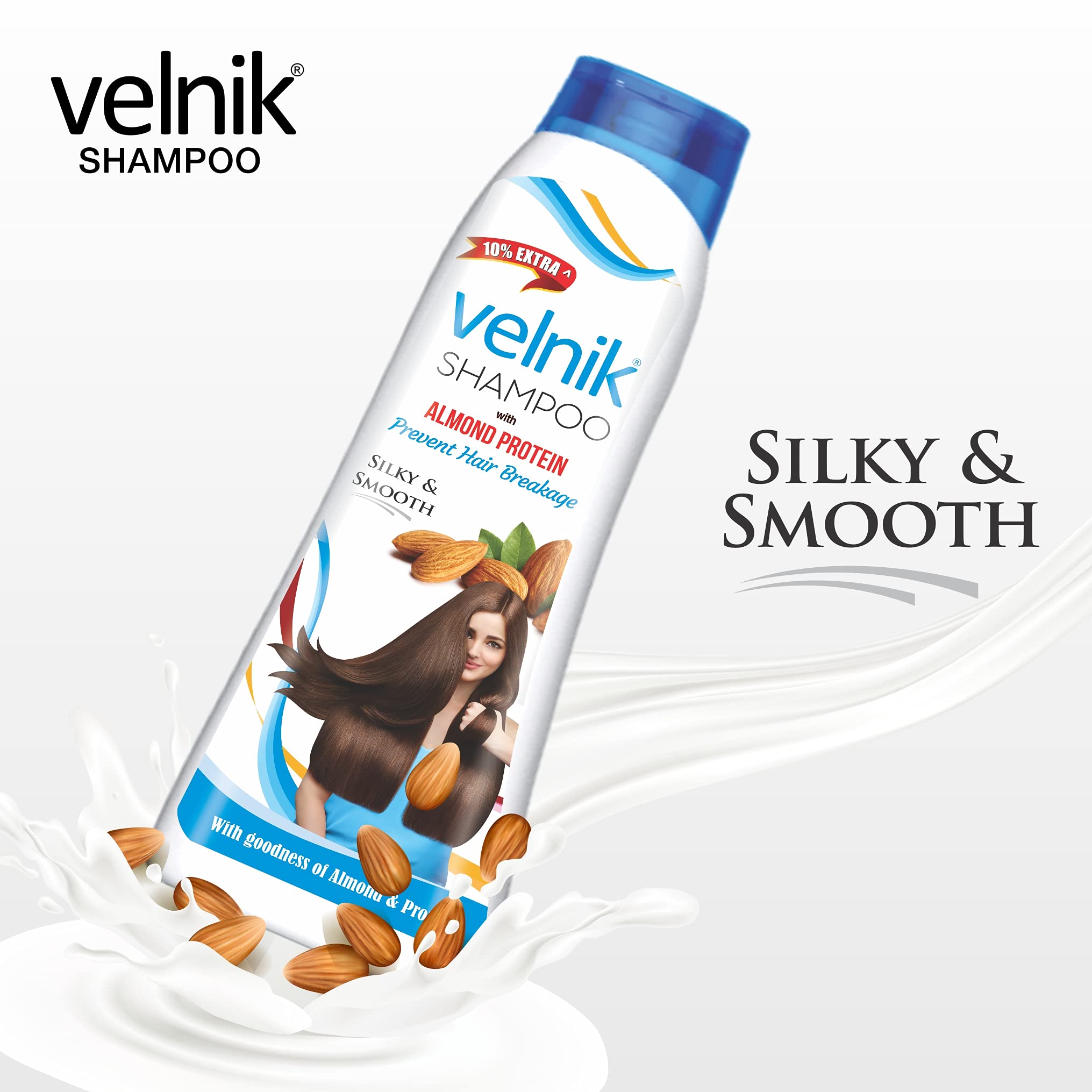 Velnik Anti Hair Fall Shampoo with Milk Proteins & Multivitamins - 440ml for Strong, Healthy & Long Hair - Perfect for Daily Hair Care & Scalp Nourishment