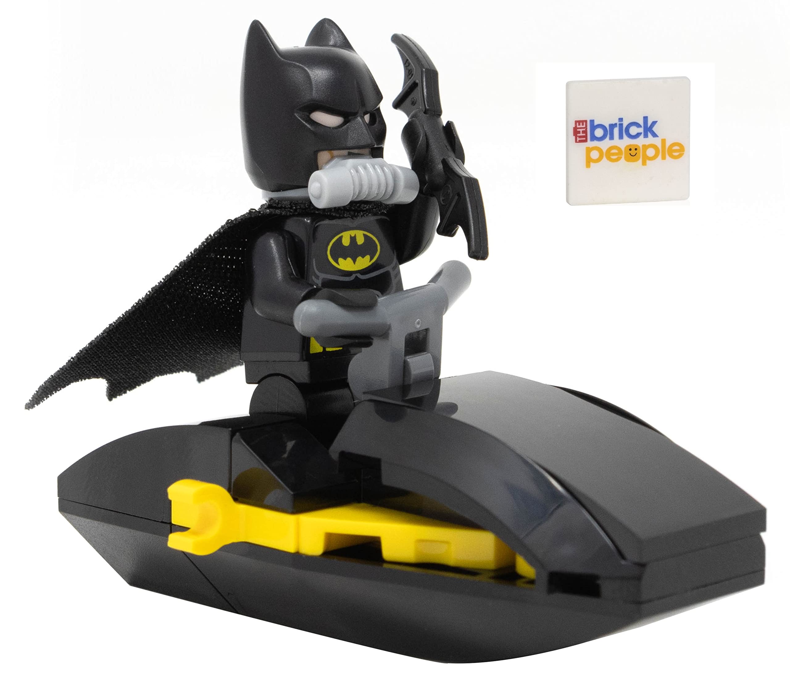 LEGO DC Superheroes Batman Minifigure with Water Bike & Batarang - Superhero Toy for Kids, Collectible Action Figure for Play & Display - Perfect for Birthday Gifts & DC Comics Fans