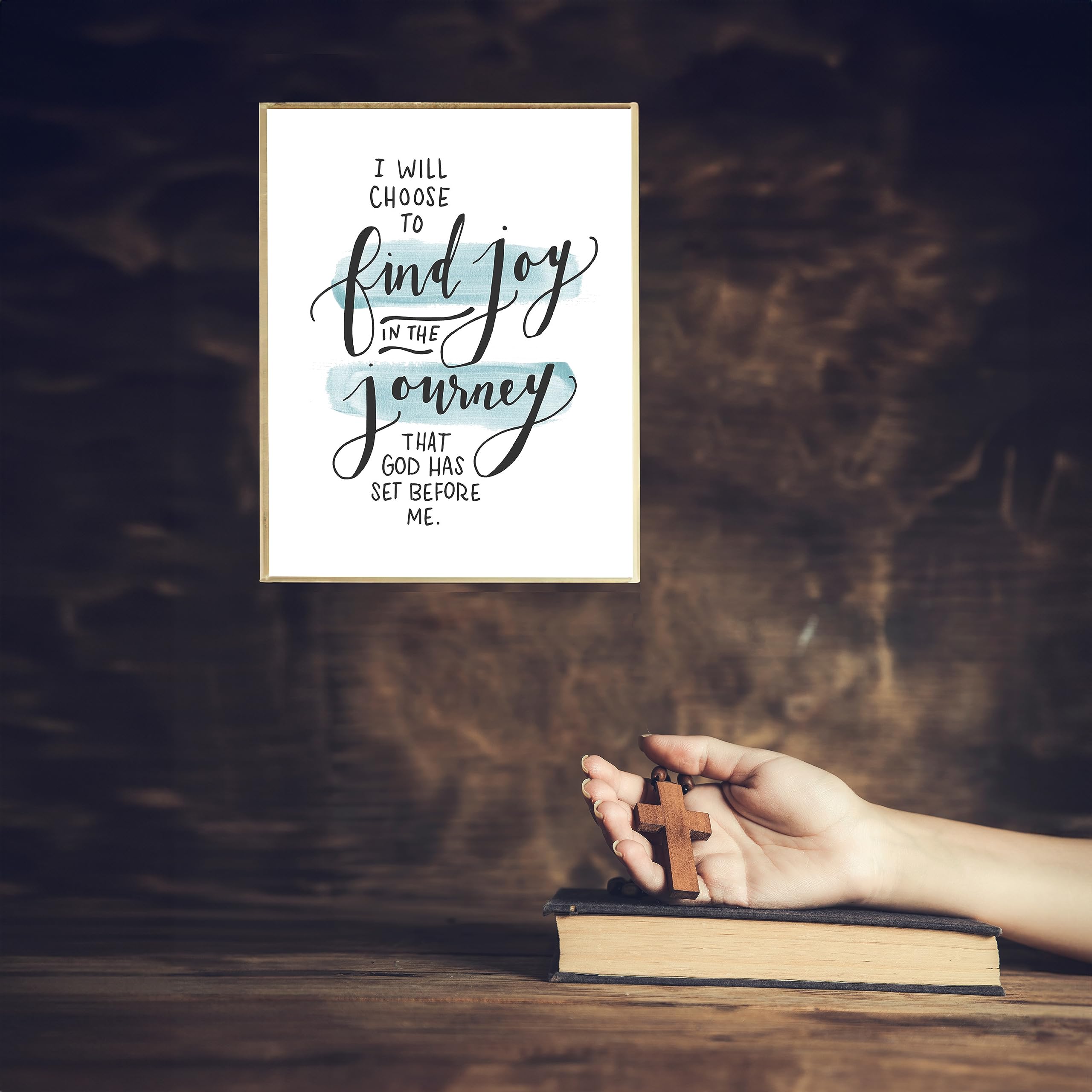 Inspiring 'Find Joy In The Journey' Christian Wall Art Print - 8x10