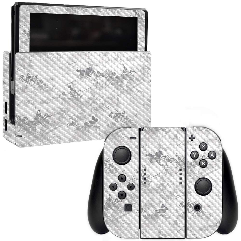 Premium Carbon Fiber Skin for Nintendo Switch - Viper Snow Design | Protective & Durable Textured Cover | Easy to Apply & Remove | Made in USA | Perfect for Gaming, Travel & Home Entertainment