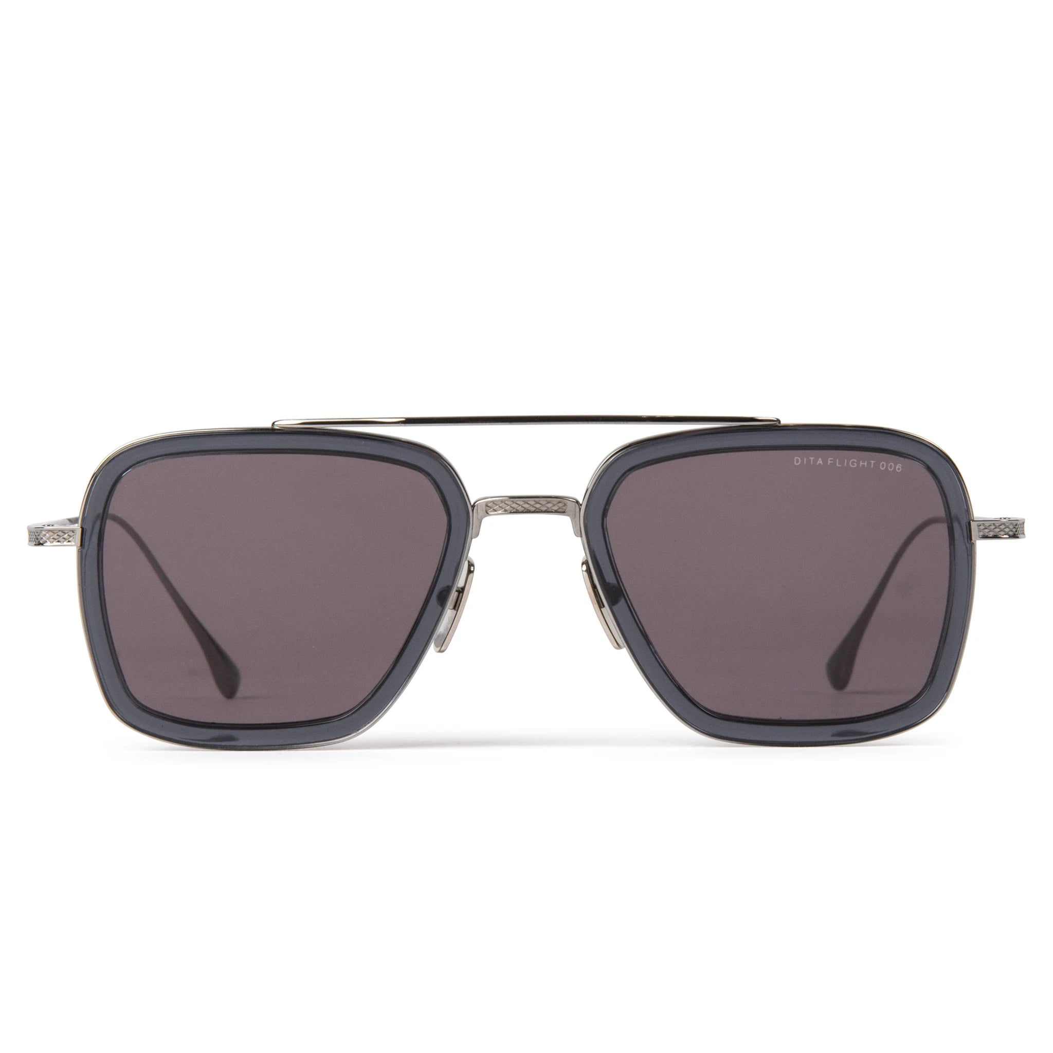 Dita Eyewear 7806 Flight 006 Grey Black Polarized Sunglasses for Men & Women - UV Protection, Luxury Aviator Style - Perfect for Driving, Travel & Outdoor Activities