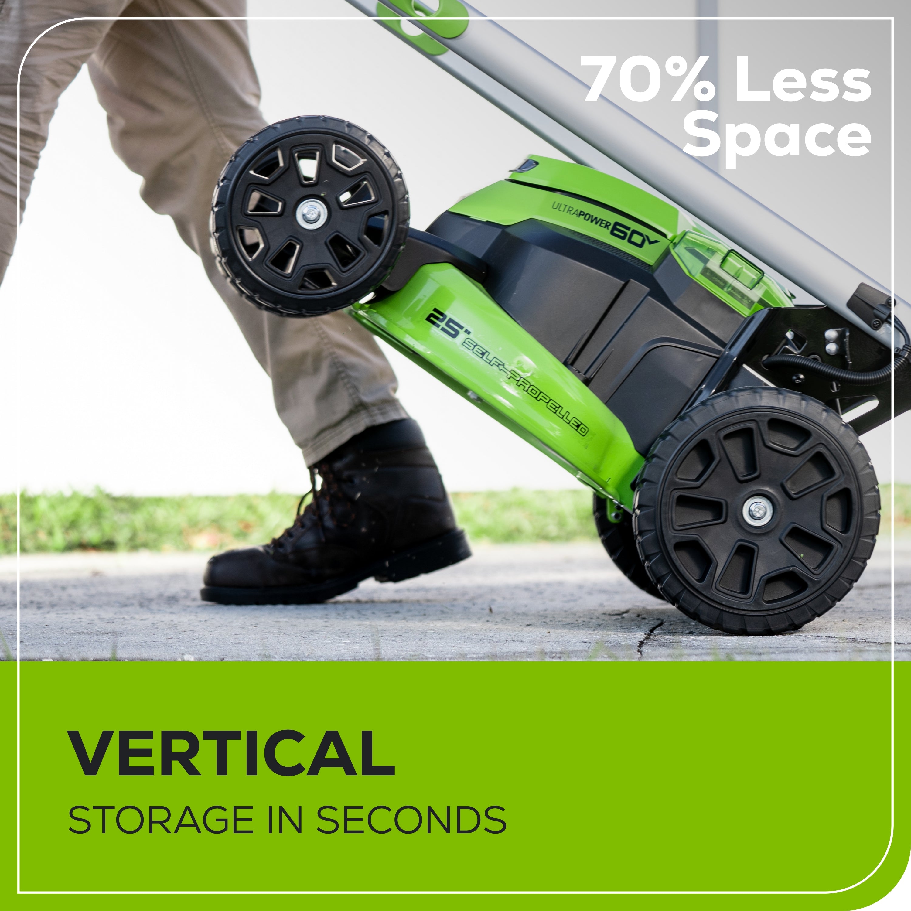 60V 25-Inch Cordless Battery Dual Blade Self-Propelled Lawn Mower with Two 4.0Ah Batteries & Dual Port Charger - Perfect for Large Yards and Professional Landscaping