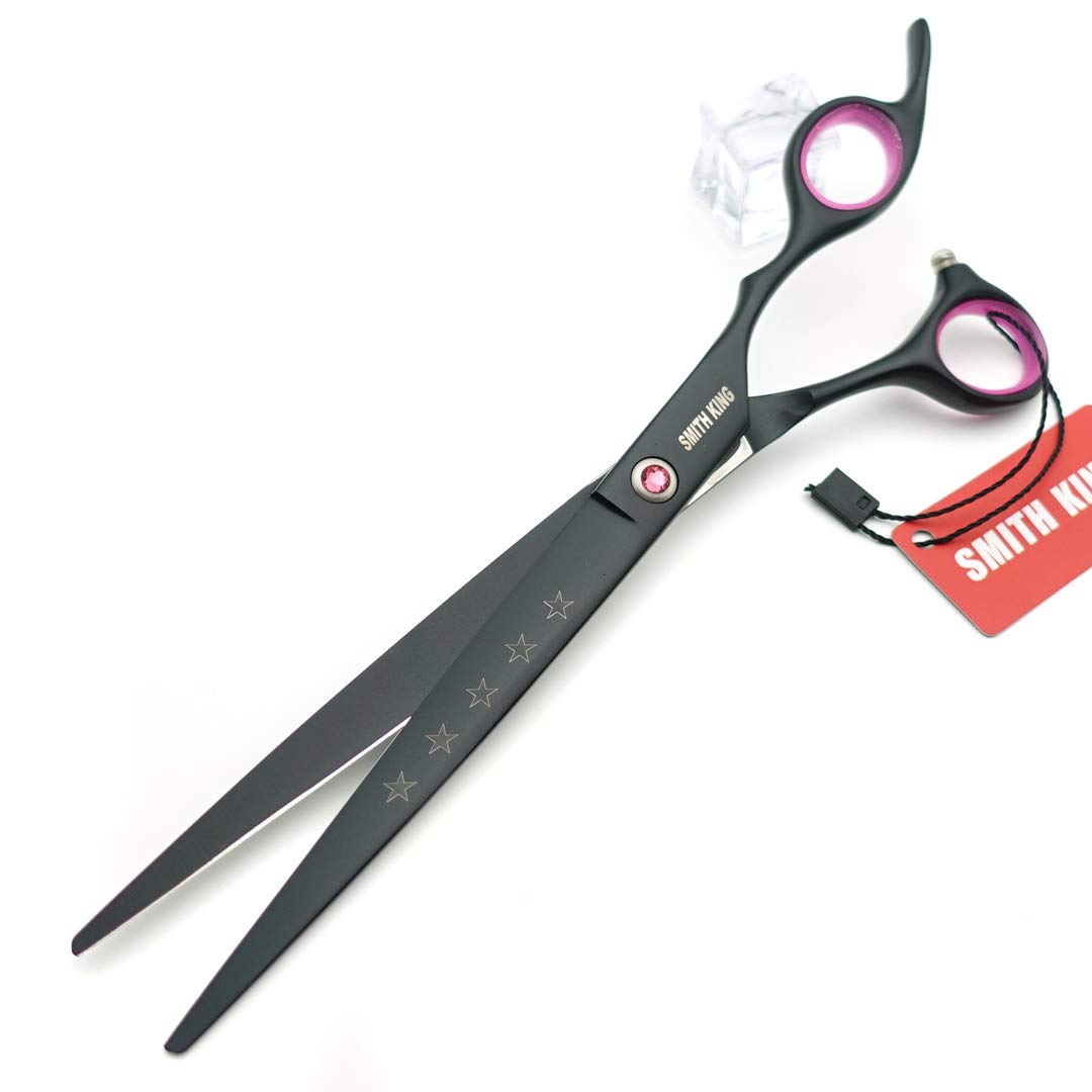8.0 Inch Professional Dog Grooming Scissors Set - Straight & Curved Shears for Precise Pet Hair Cutting | Perfect for Home Grooming, Professional Styling & Show Dogs