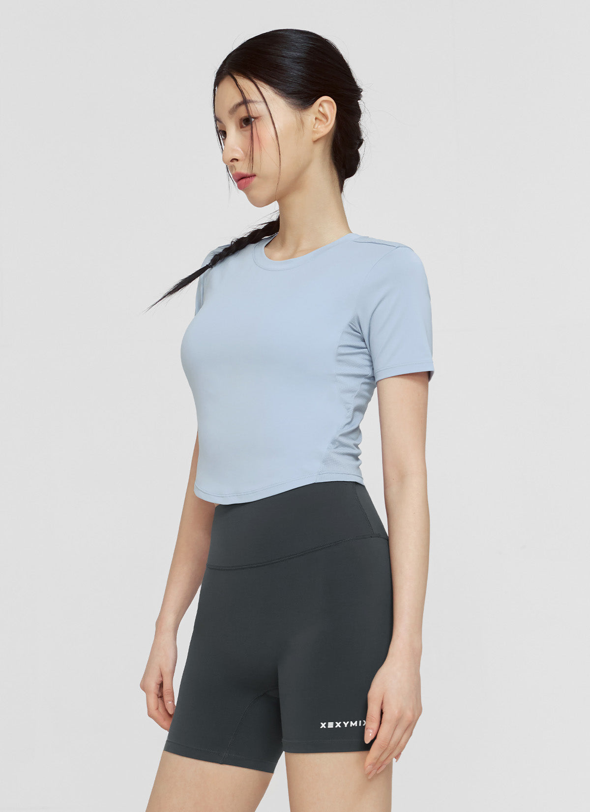 Ice Scent Crop Short Sleeve T-Shirt for Women - Trendy Summer Casual Top for Outfits, Gym & Streetwear