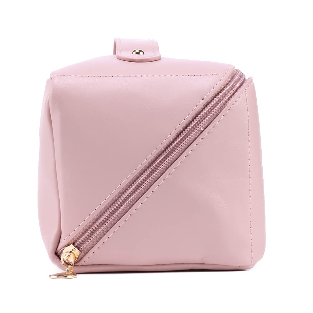 SPEPROECO Large Waterproof Leather Cosmetic Bag for Women - Travel Makeup Organizer with Multiple Compartments, Portable Toiletry Storage Case for Skincare & Beauty Essentials | Perfect for Vacation, Gym, and Daily Use