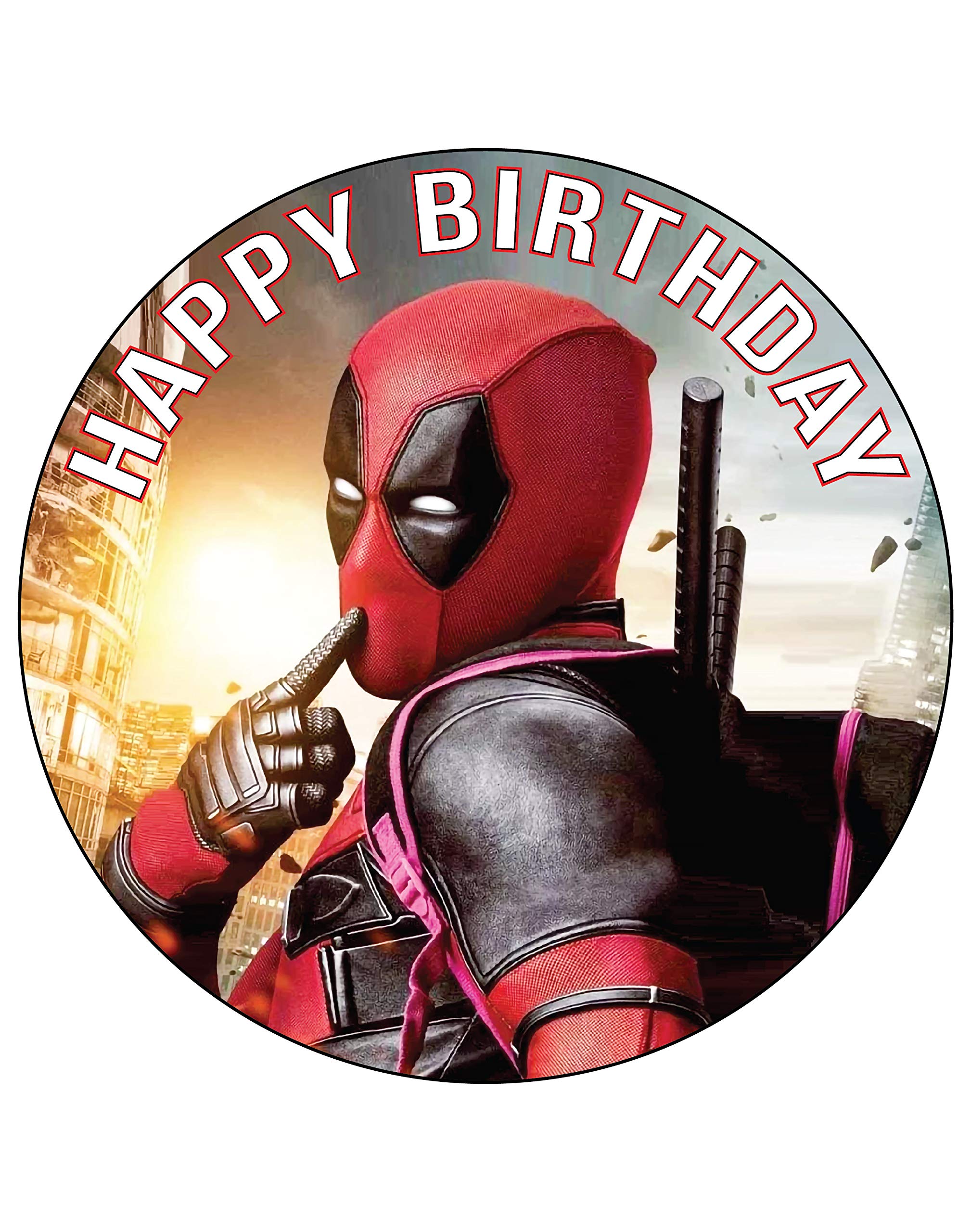 7.5 Inch Edible Cake Toppers - Red and Black Masked Birthday Party Decorations for Cakes, Cupcakes & Desserts | Perfect for Themed Parties, Halloween & Special Celebrations