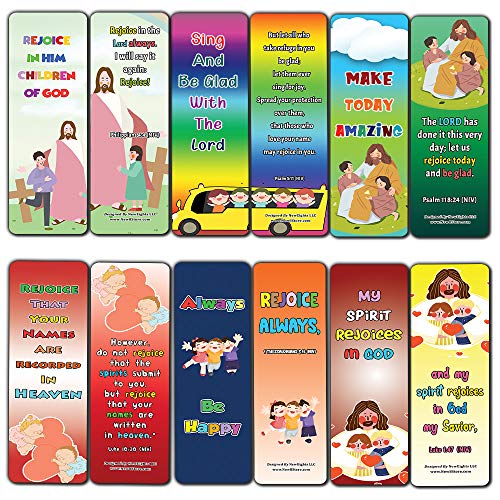 Bible Rejoice Bookmarks Cards (12-pack)