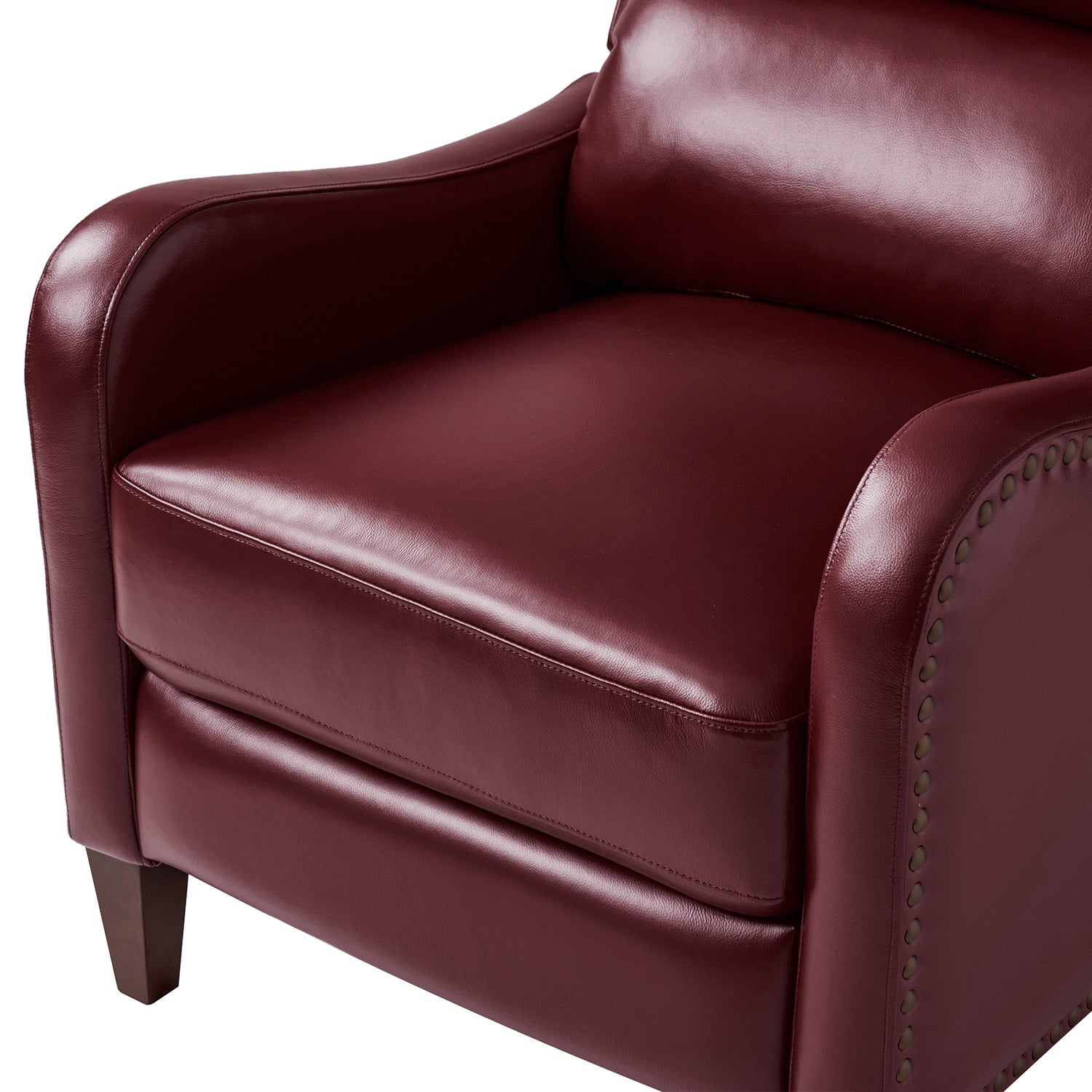 Deliat Genuine Leather Recliner Chair - Premium Comfort for Living Room, Home Theater & Office - Adjustable Footrest & Lumbar Support - Brown PU Leather Sofa for Relaxation & Entertainment