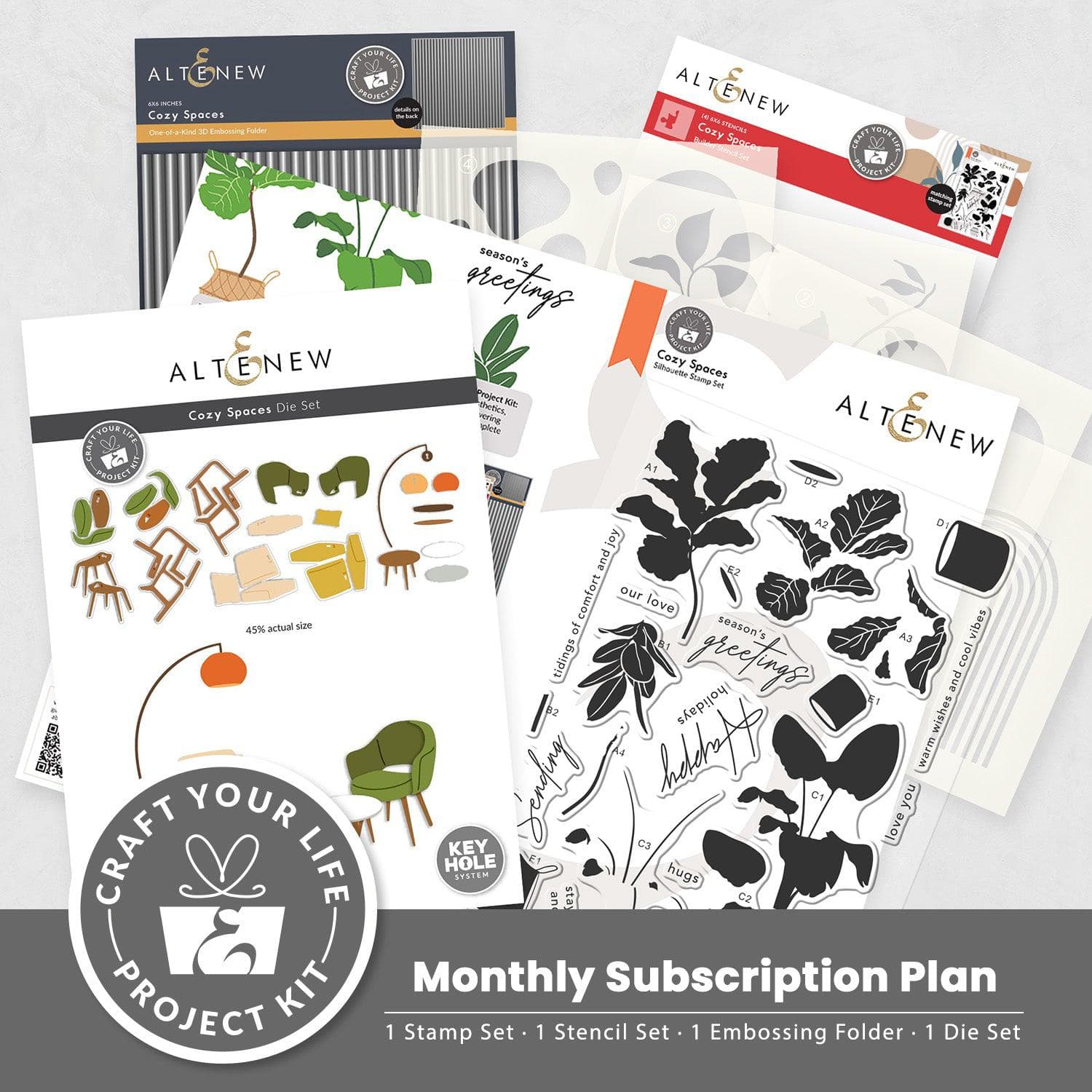 DIY Craft Kit Monthly Subscription Box - Creative Hobby & Gift for Adults & Teens - Perfect for Home Decor, Scrapbooking & Relaxation