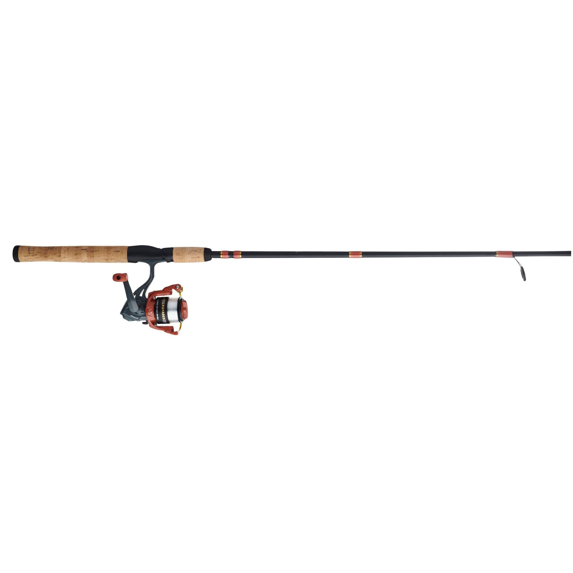 Crusader™ Spinning Fishing Rod and Reel Combo - Lightweight Graphite Freshwater/Saltwater Combo for Bass, Trout, and Walleye - Perfect for Shore Fishing, Boat Angling, and Kayak Adventures
